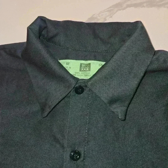 Reed Mens 100% Cotton Button Down Blue Gray Long Sleeve size Medium - Picture 6 of 7